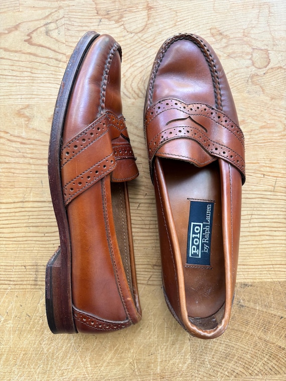 Vintage Ralph Lauren Leather Loafers, Men's Brown RL POLO Shoes