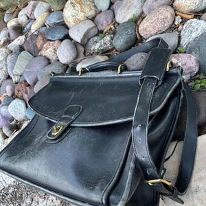 バッグ Vintage Coach 5266 Beekman Bag Black Coach G7C- 5266 Vintage Beekman Black Briefcase/Laptop Bag W