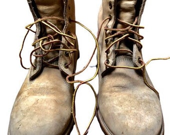 Vintage Timberland Boots USA Size 10 Lace up Work Boots Etsy