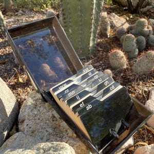 Vintage Rolodex STYLE 80s file storage mod Alphabetical compartmentalized A to Z address file box office organizer Eldon Hong Kong NOS