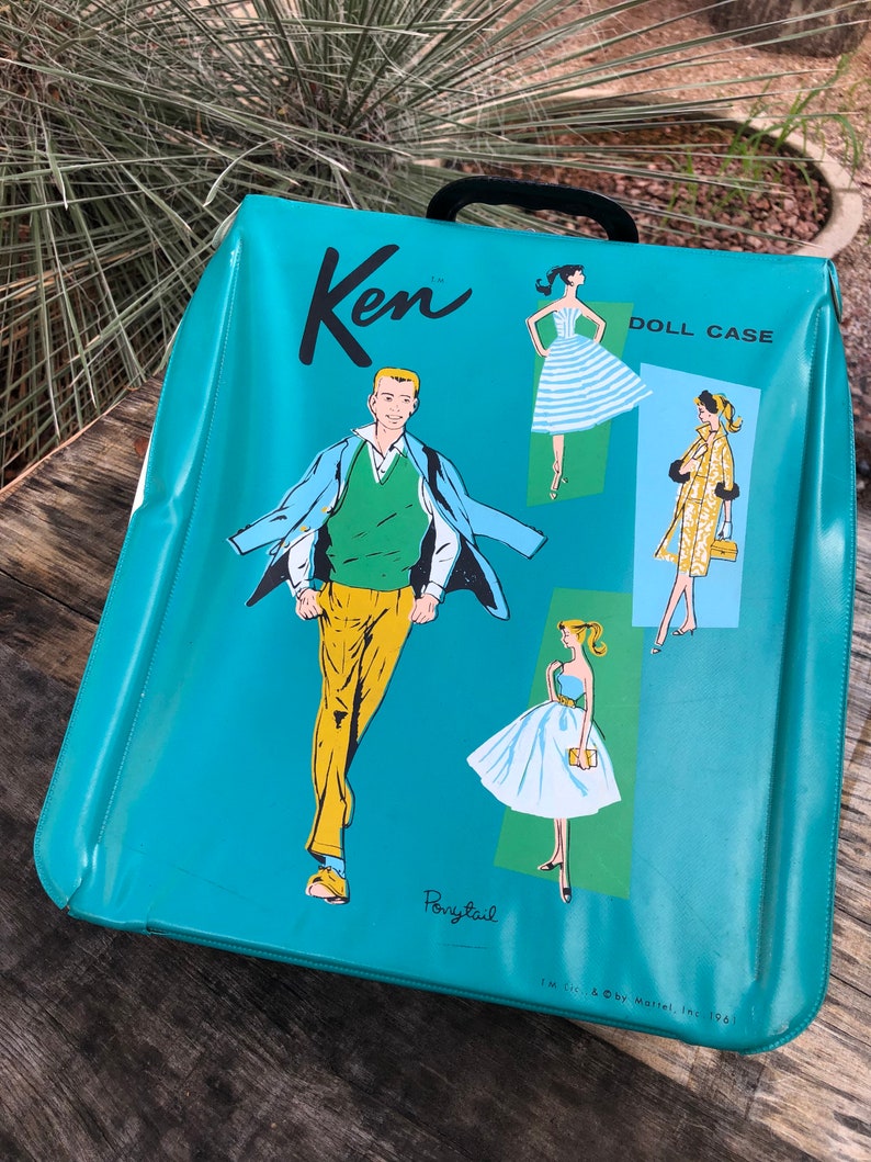 Vintage Ken Doll Case 60s Mod Pretend Play Fashion Doll Barbie Dolls