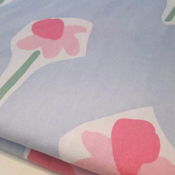 Marimekko twin flat sheet floral pink green blue