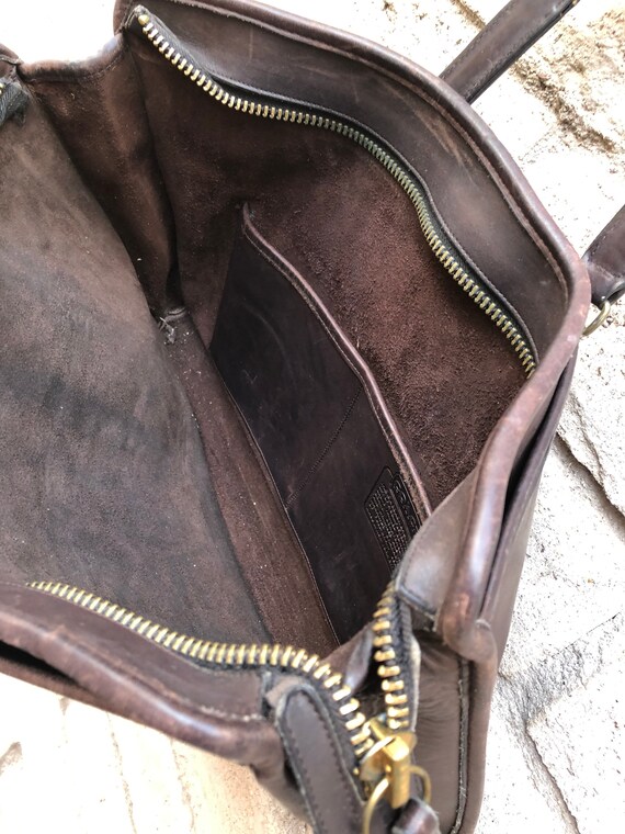 Vintage Coach Leather Laptop Bag 80s 