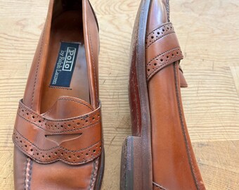 Vintage Ralph Lauren Leather Loafers, Men's Brown RL POLO Shoes