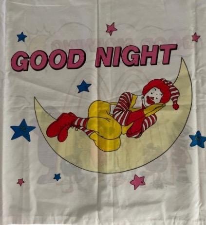 マクドナルド　モンティセロ社　ピローケース　レア Vintage Mcdonalds Pillowcase, NOS Mcdonalds Good Morning Good