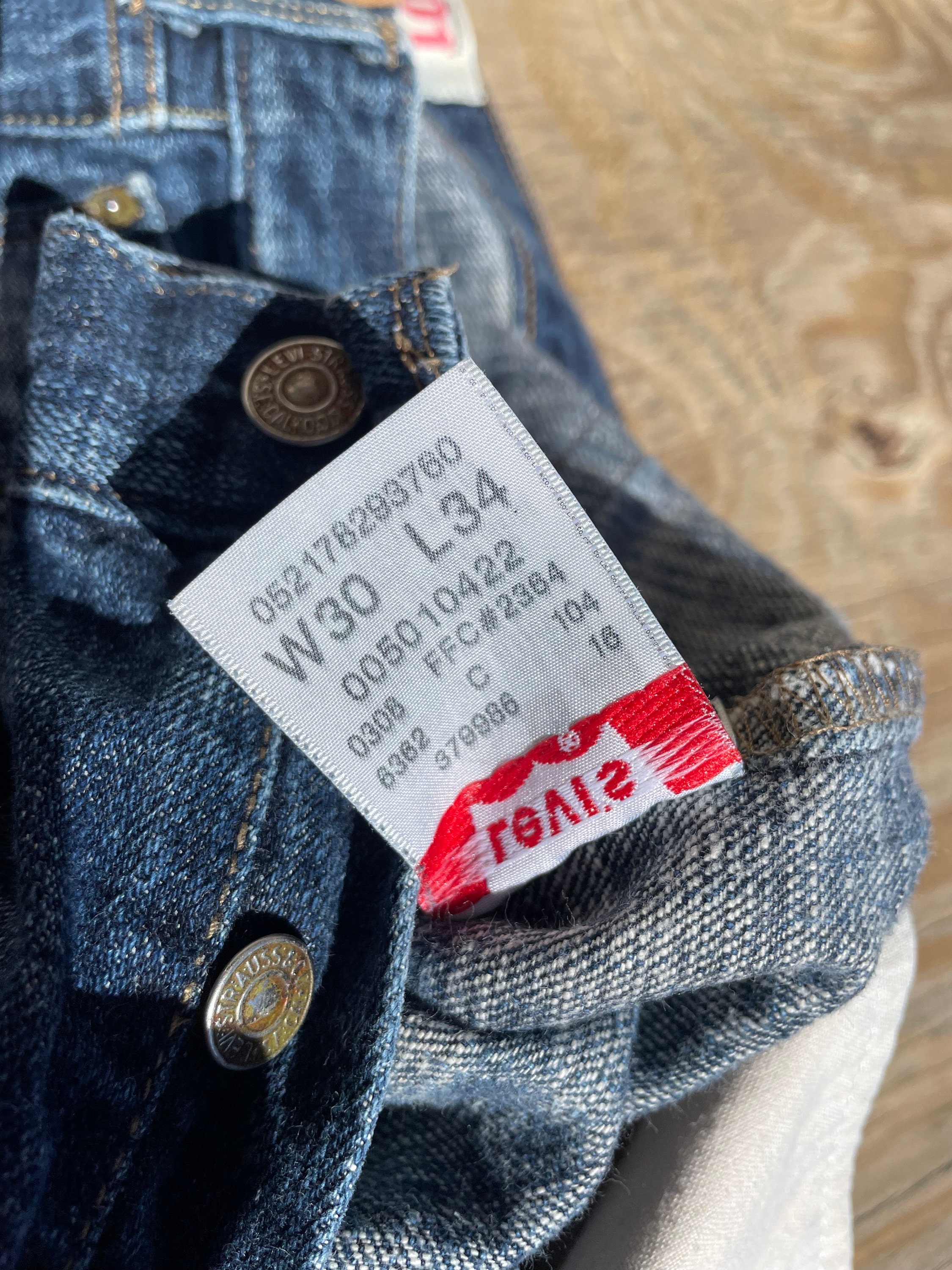 LEVI’S S501XX W34 Levi's s501xx Big E Selvedge Red Line Denim W34 L34 Unisex