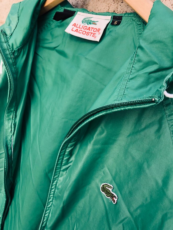 Vintage IZOD Lacoste Windbreaker 70s green Alligator … Gem