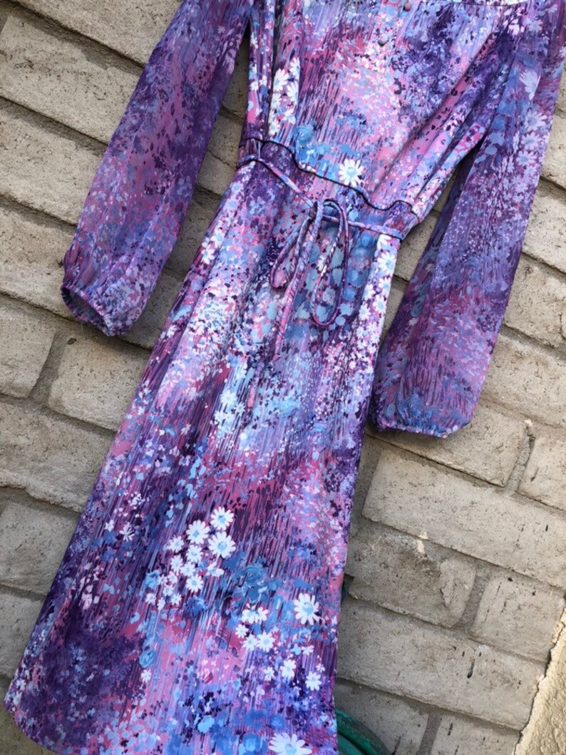 purple peasant dress