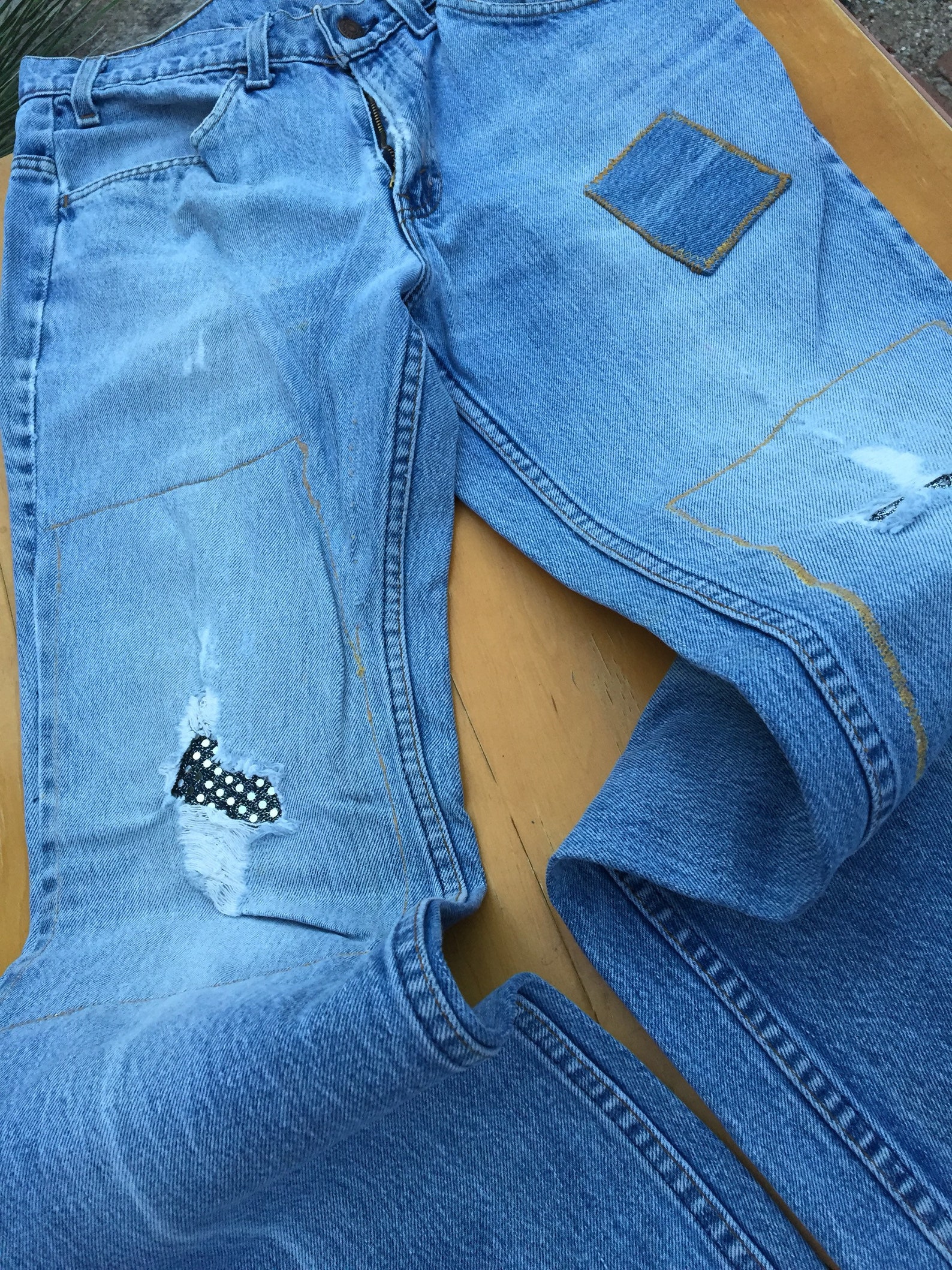 #66 pico Bell-bottom Pants Blue | c. 169 | Size 8