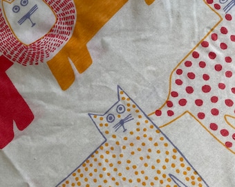 Vintage Calico Zoo sheet set,Sandra Boynton STYLE 80’s zoo animal whimsical sheet set by Utica READ DETAILS