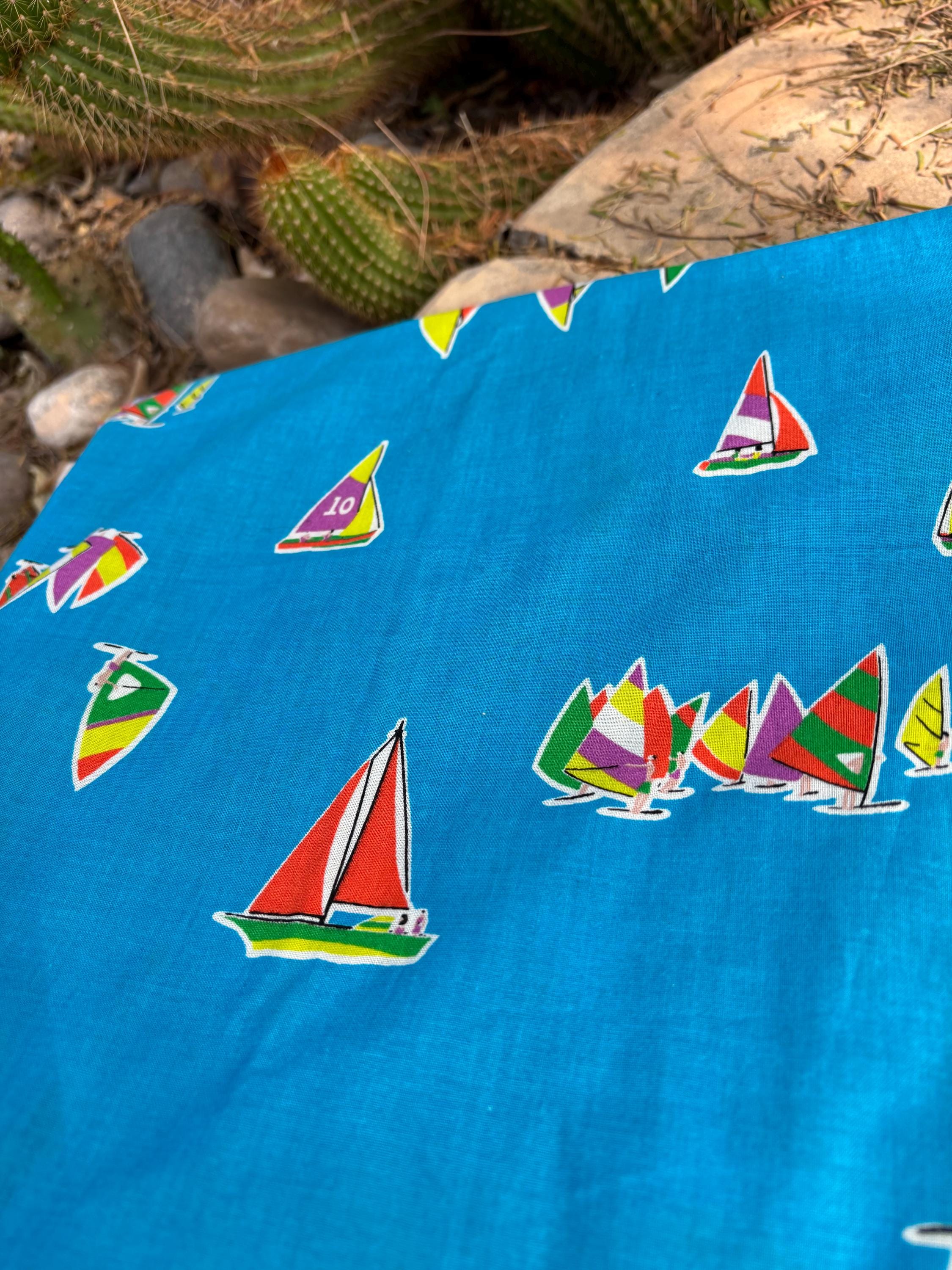 Vintage Sailboat Fabric - Etsy