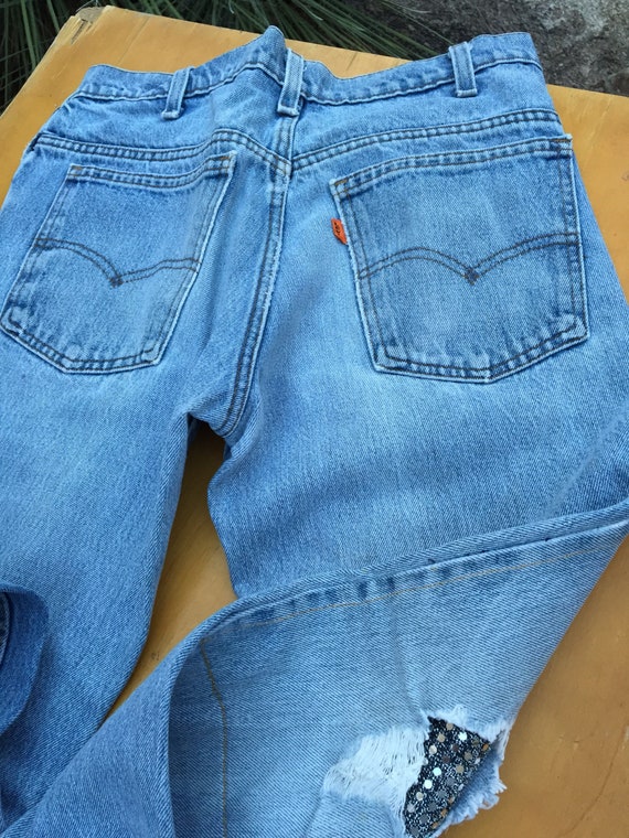 Vintage Levi’s 684 bell bottom jeans 32 x 32 Hipp… - image 5