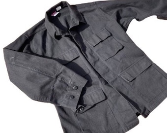 Vintage Military Jacket black slate gray Army Navy Air Force Marines cotton jacket Propper USA