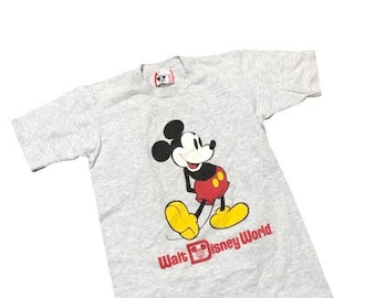 Vintage Mickey Mouse T shirt Walt Disney World 80s 90s Kids Disney Graphic T Mickey WDW Collectible NOS
