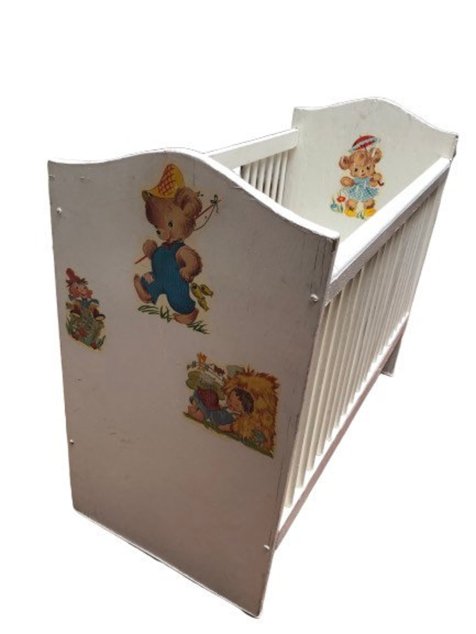 Vintage doll crib wooden pretend play toy crib babys room Etsy