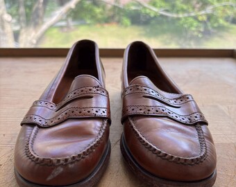 Vintage Ralph Lauren Leather Loafers, Men's Brown RL POLO Shoes