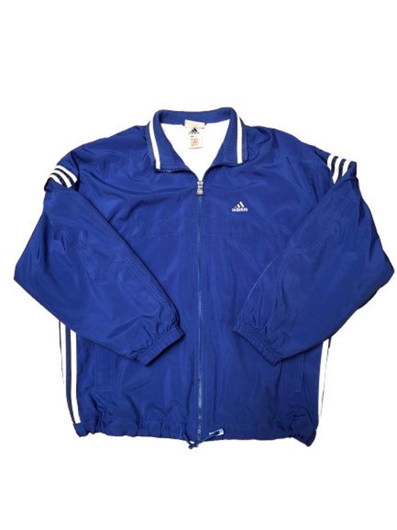 Vintage Adidas Windbreaker Track Jacket 90s Warm up 3 Stripes - Etsy