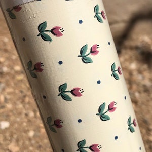 Vintage tulip wallpaper, floral wallpaper roll, cottagecore Laura Ashley STYLE wallpaper room decor NOS