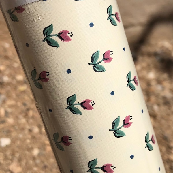 Vintage tulip wallpaper, floral wallpaper roll, cottagecore Laura Ashley STYLE wallpaper room decor NOS