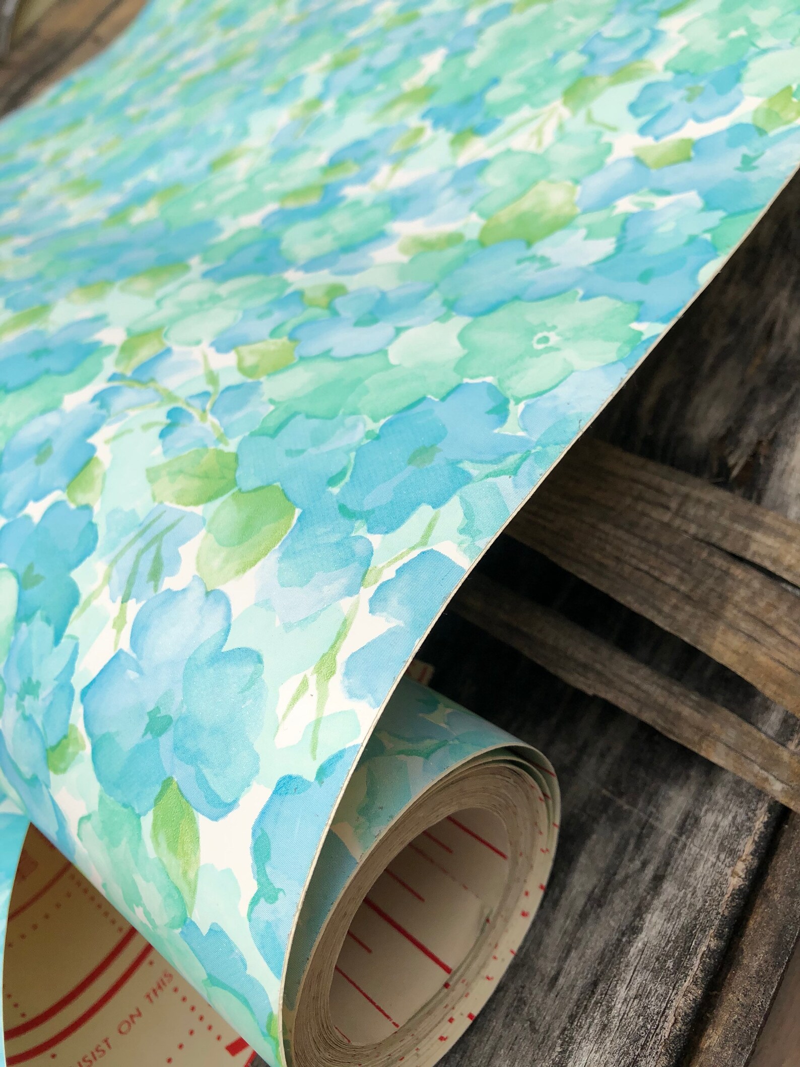 Vintage floral pastel contact paper Impressionism watercolor Etsy