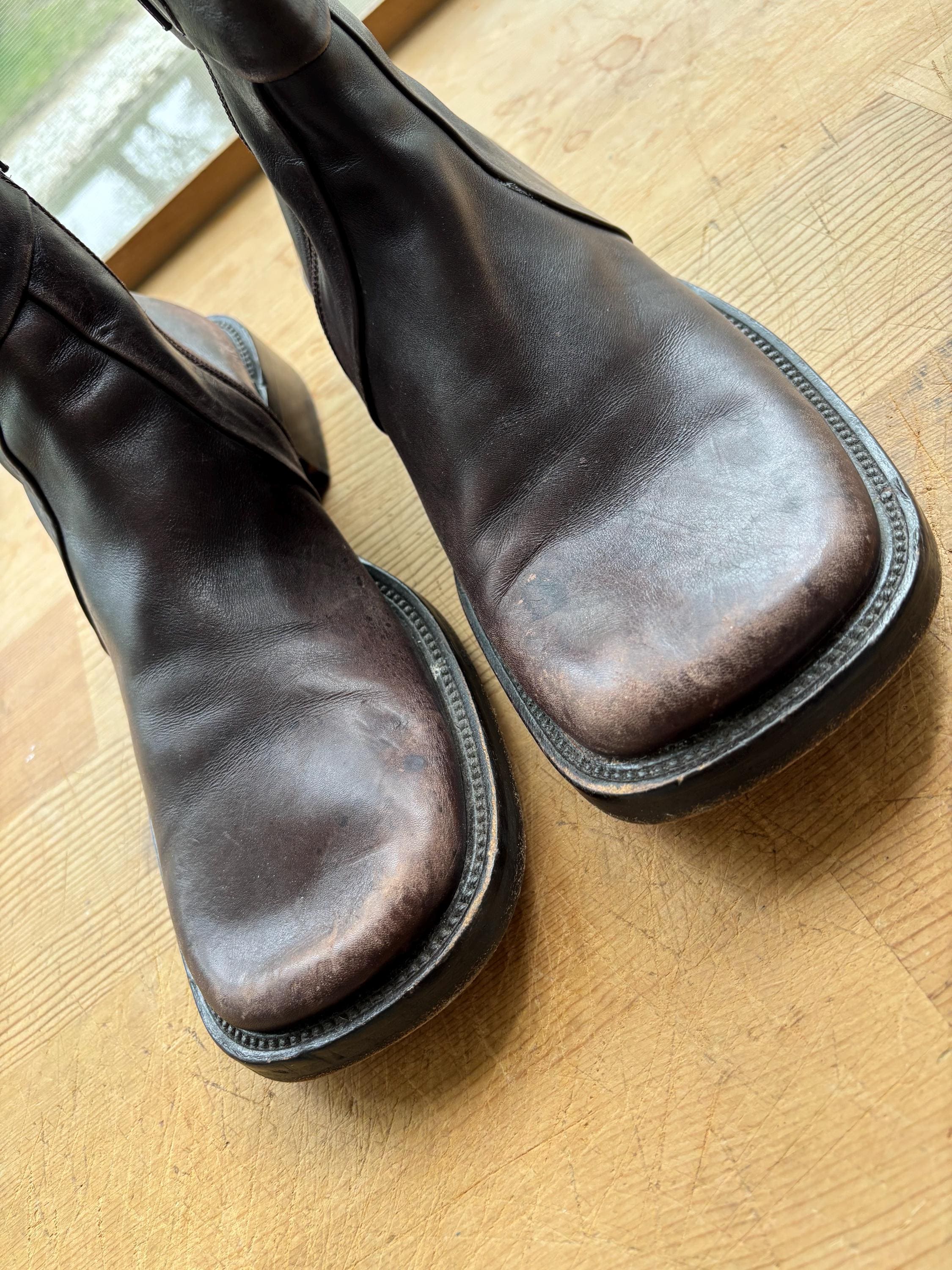 Vintage Side Zip Boots Men - Etsy