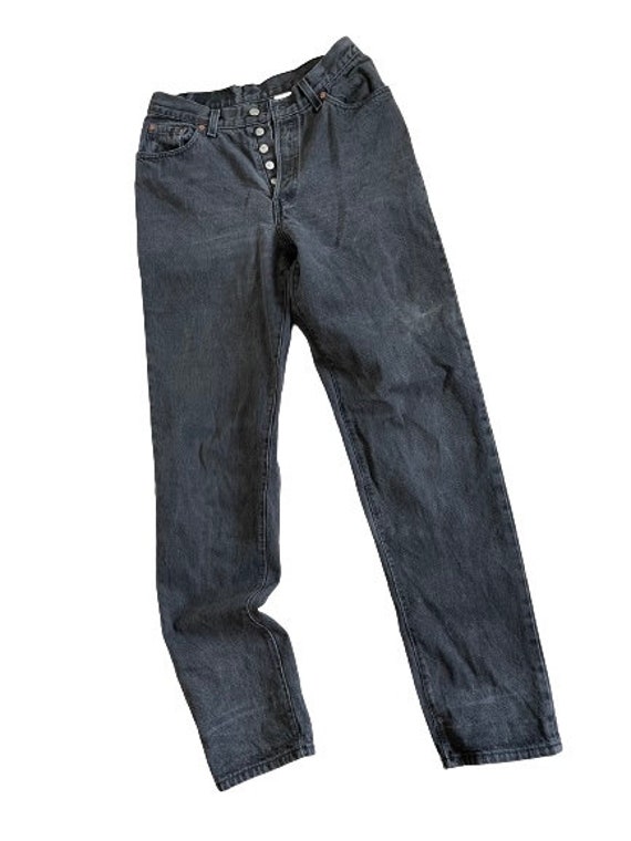 Vintage Levi's 501s 90s Button Fly 17501-0660 Black Wash