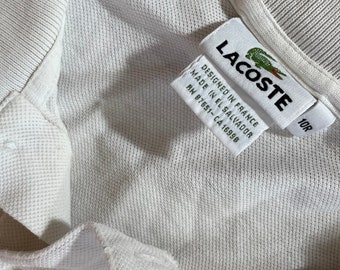 Vintage Lacoste Polo Shirt 70s White IZOD Lacoste Mens Alligator Polo Shirt Size Xl READ DETAILS Etsy