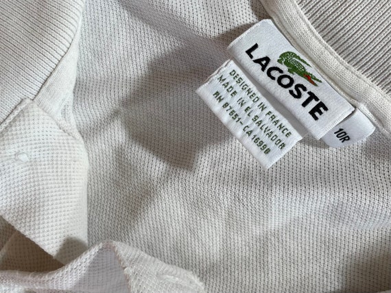 Vintage Lacoste Polo Shirt White IZOD Mens - Etsy Norway