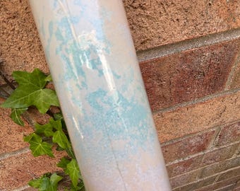 Vintage pastel drip wallpaper roll, soft peach,warm cream, light blue/ green abstract pastel watercolor drip abstract design NOS