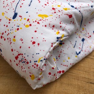 Vintage splatter paint comforter 80s Retro  bedding mod drop cloth paint splatter blanket