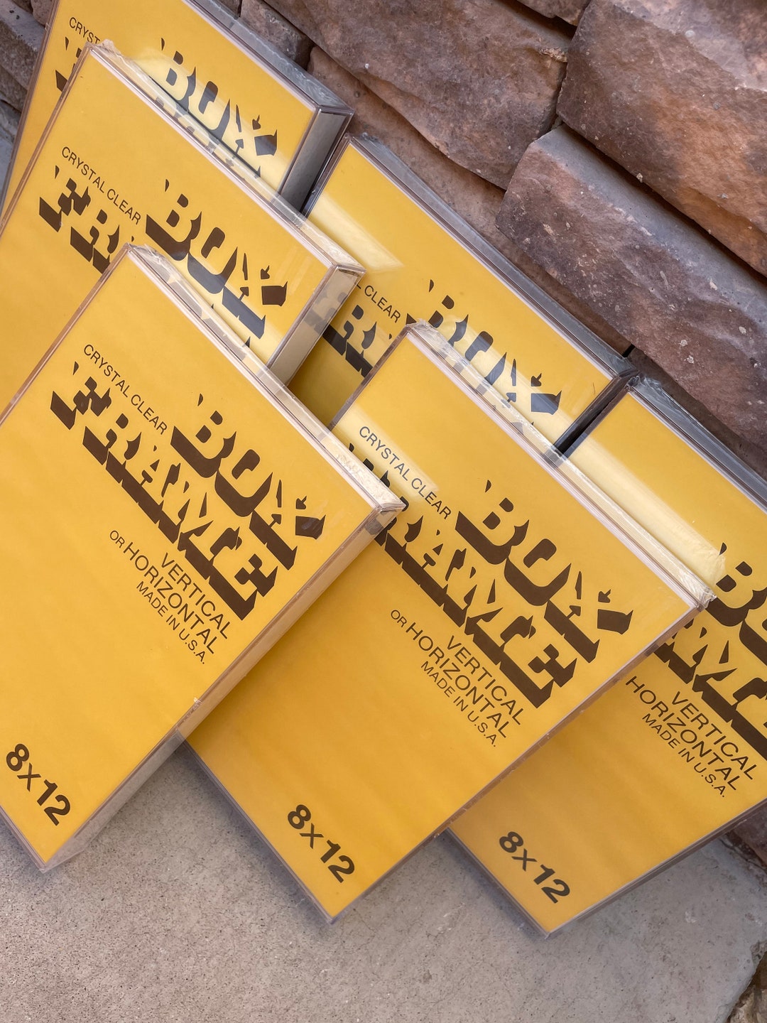 Vintage Acrylic Box Picture Frames 80s DAX Style Acrylic Box Frames 8 X