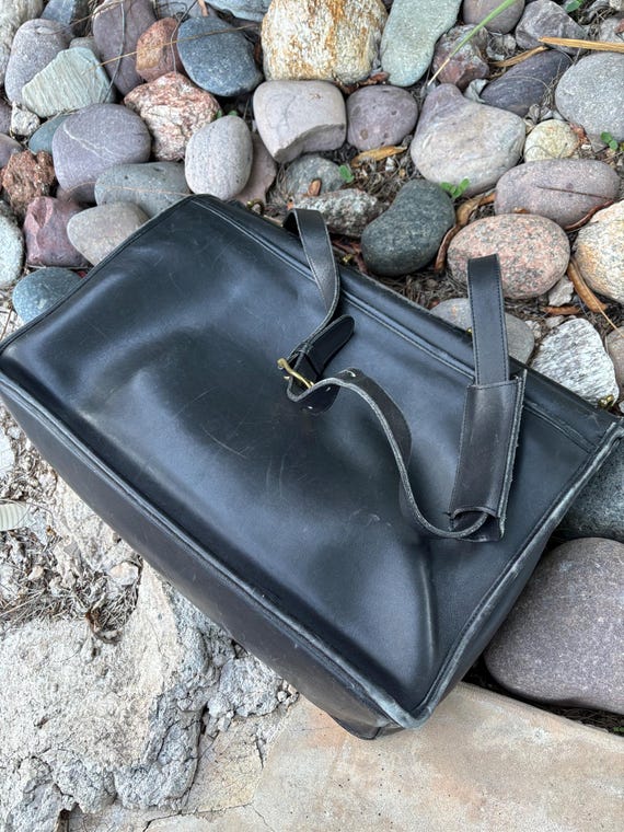 バッグ vintage coach old archive Beekman Bag Vintage Coach Leather Laptop Bag, Beekman H6C5266 Black Leather