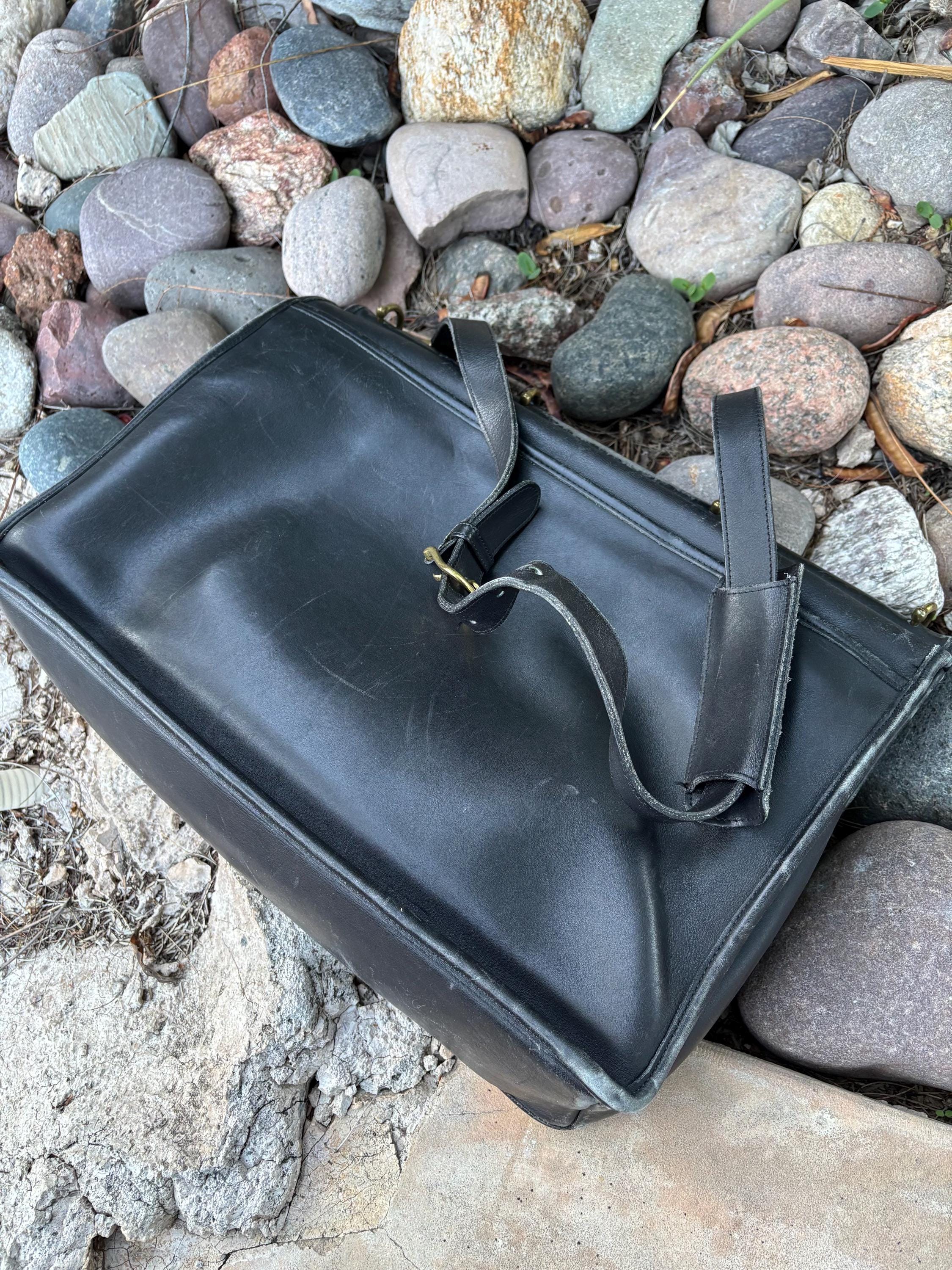 Vintage Coach Leather Laptop Bag, Beekman H6C5266 Black Leather