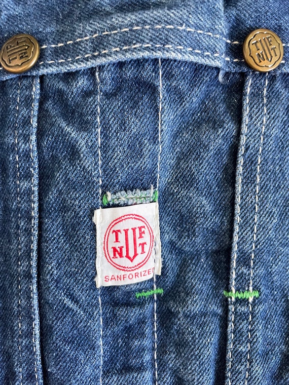 Vintage TufNut overalls TufNut Sanforized denim b… - image 8
