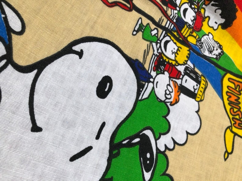 Snoopy Flat Sheet Peanuts Fabric Panel, Peanuts Fabric Shower Curtain