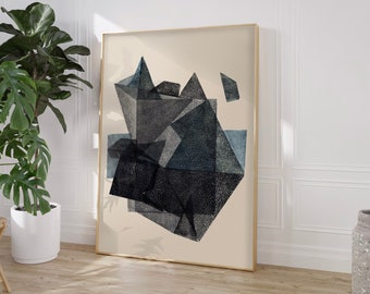 Geometric Digital art, Modern Minimalist print, Geometric Abstract artprint, Living Room wall art