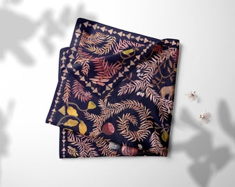 Silk pocket square, 100% silk, limited designer collection inspired by Greece , handkerchief, unique holiday gift