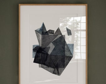 Lava Stone, digital art print, geometric abstract art print, minimal wall art