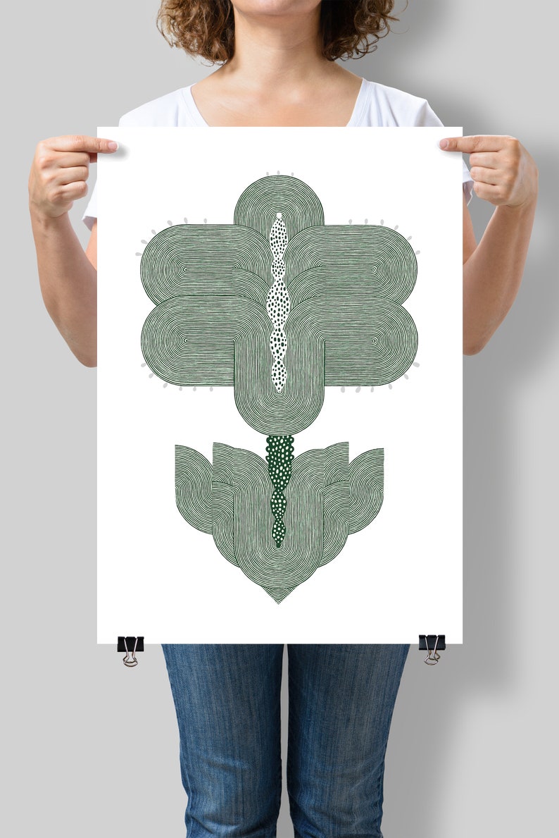 Original Silk Screen Print Organic Nature Shape Botanical Etsy