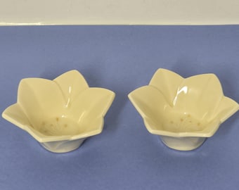 Ciotole in gres senza marchio a forma di petalo – Piatti in ceramica a forma di fiore da 10 cm – Set da 2