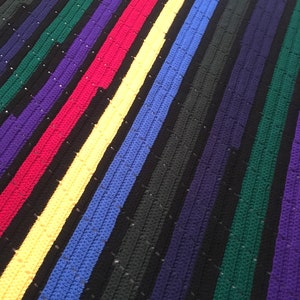 Crochet Pattern ZigZag Striped Afghan Pattern PDF, easy beginner afghan!
