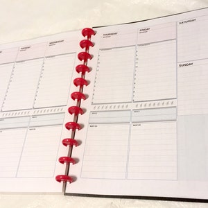 Busy Mom Planner 2-page per week Weekly Planner Undated Day Planner with Menu Download for Appointment Daily To Do List fits Circa Arc Tul image 2