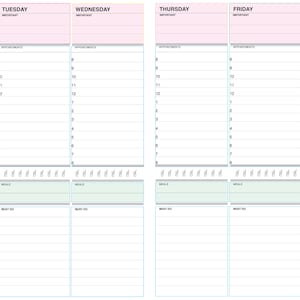 Busy Mom Planner 2-page per week Weekly Planner Undated Day Planner with Menu Download for Appointment Daily To Do List fits Circa Arc Tul image 1