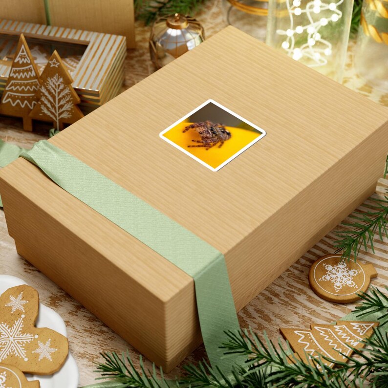 Golden Curiosity | Original Jumping Spider Photography Sticker 画像 12