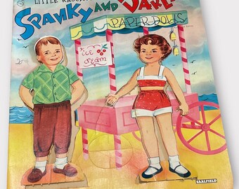 Fun Original Vintage Little Rascals Spanky and Darla Paperdolls Cut Paper Dolls