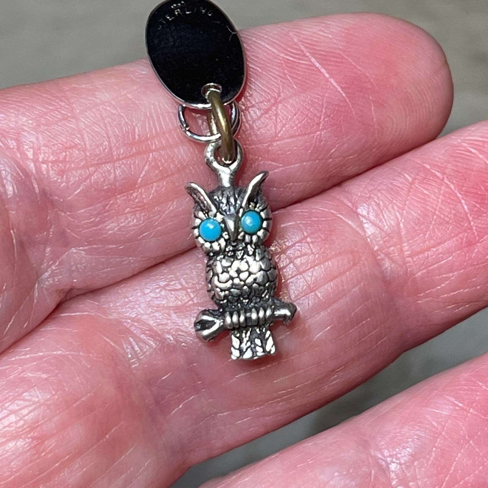 Vintage Sterling Silver Eureka Springs Arkansas Owl Bracelet Charm