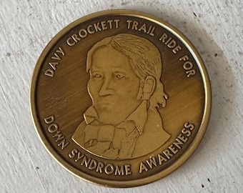 Davy Crockett Trail Ride Down Syndrome Awareness Commemorative Challenge Coin