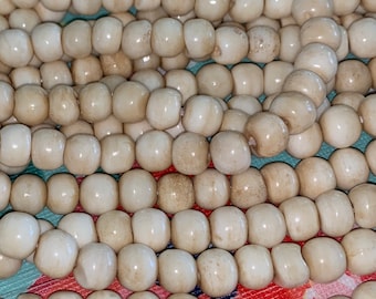 Bone, Beads, Bone Beads, Round Beads, Ox Bone, Ox Bone Beads, Large Hole Beads, Natural Beads, Natural Bone, Natural Bone Beads 4 6 8 10 mm