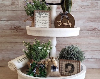 Tiered Tray Family Bundle mini Set of 5 Bowl Fillers/Farmhouse Gift /Rustic Country Decor