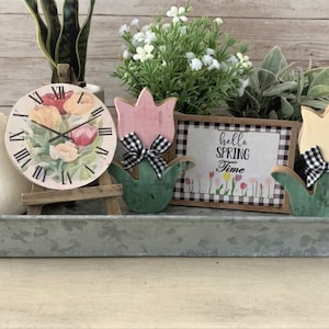 Spring Time Tired Tray Flower Bundle Set of 5 Bowl Fillers / /Rustic Decor/ Farmhouse